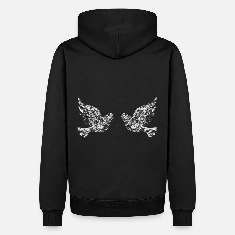 Oiseaux Pigeons Pigeon Oiseau - Sweat à capuche Premium bio Homme - noir