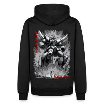 Mein Weg - Männer Premium Bio Hoodie - Schwarz - Hinten - Nico (187cm)