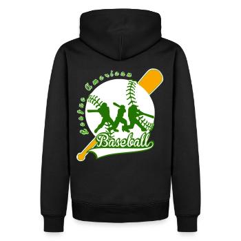 baseball league american - Männer Premium Bio Hoodie - Schwarz - Hinten - Nico (187cm)