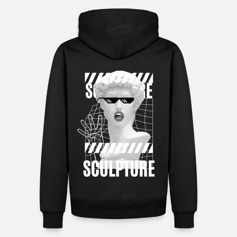 Statue - Männer Premium Bio Hoodie - Schwarz