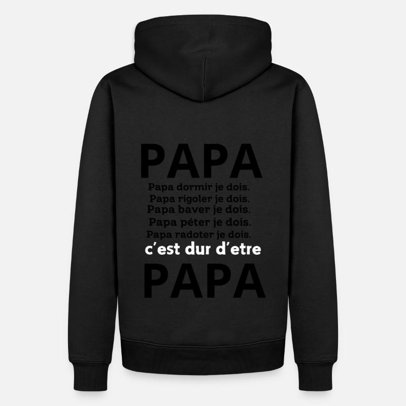 PAPA JE dois - Sweat à capuche Premium bio Homme - undefined