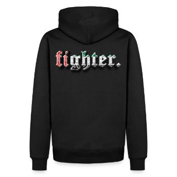 fighter. Vereinigte Arabische Emirate - Männer Premium Bio Hoodie - Schwarz - Hinten - Nico (187cm)