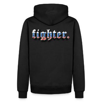combattant. Russie - Sweat à capuche Premium bio Homme - noir - Dos - Nico (187cm)
