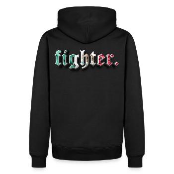 fighter. Mexico - Men’s Premium Organic Hoodie - black - Back - Nico (187cm)