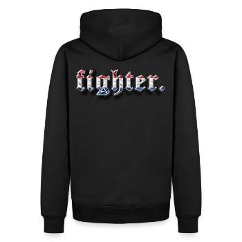 fighter. Netherlands (Holland) - Men’s Premium Organic Hoodie - black - Back - Nico (187cm)