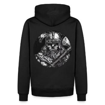 Draug - Viking mort-vivant - Sweat à capuche Premium bio Homme - noir - Dos - Nico (187cm)