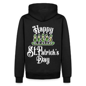 Happy St.Patrick´s Day - Männer Premium Bio Hoodie - Schwarz - Hinten - Nico (187cm)
