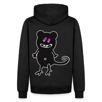 Frech fröhlich Monster Halloween Fantasy Kinder - Männer Premium Bio Hoodie - Schwarz - Hinten - Nico (187cm)