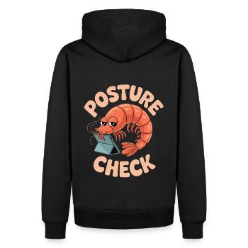 Lustiges Posture Check Home Office Gamer - Sweat à capuche Premium bio Homme - noir - Dos - Nico (187cm)