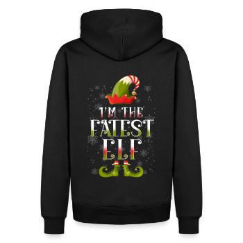 Fetteste Elfen Weihnachten - Männer Premium Bio Hoodie - Schwarz - Hinten - Nico (187cm)