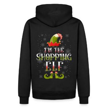 Shopping Onze cadeaux de Noël - Sweat à capuche Premium bio Homme - noir - Dos - Nico (187cm)