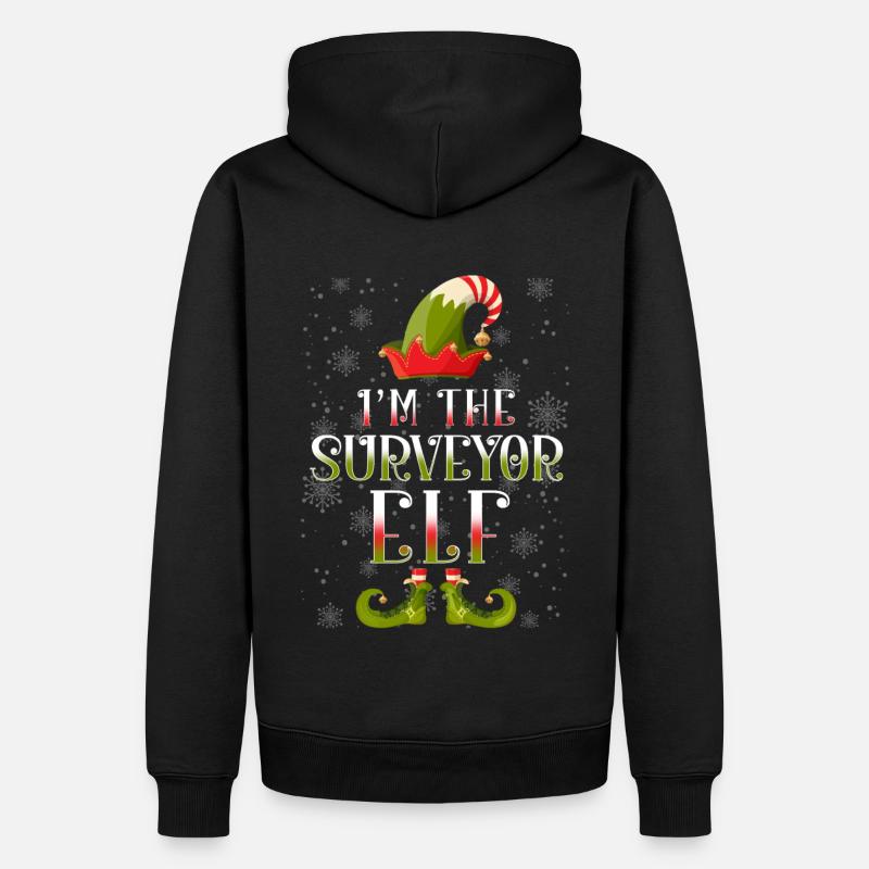 Vermesser Elf Weihnachtsgeschenk - Männer Premium Bio Hoodie - Schwarz