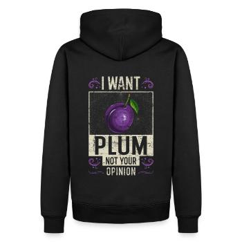 Prune disant drôle - Sweat à capuche Premium bio Homme - noir - Dos - Nico (187cm)