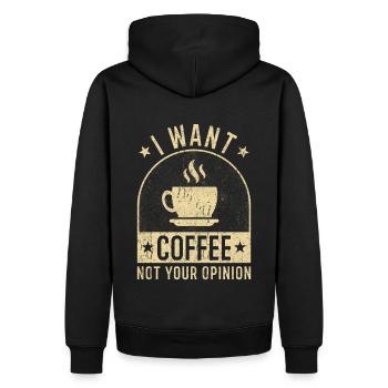 Kaffee Spruch lustig Kaffee Geschenke - Männer Premium Bio Hoodie - Schwarz - Hinten - Nico (187cm)