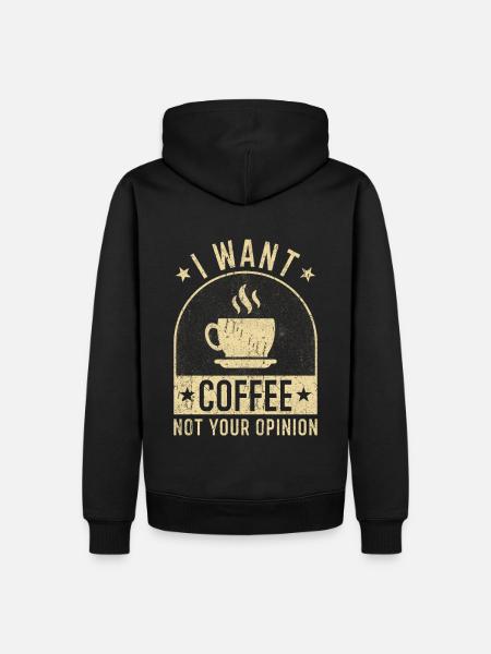 Coffee saying funny coffee gifts - Men’s Premium Organic Hoodie - black