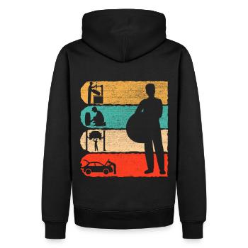 KFZ Mechaniker Retro Geschenk - Männer Premium Bio Hoodie - Schwarz - Hinten - Nico (187cm)