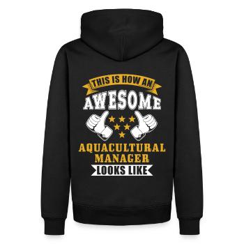 Cadeau pour les pêches aquacoles - Sweat à capuche Premium bio Homme - noir - Dos - Nico (187cm)