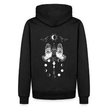 Hand Eye Witchcraft Tarot - Men’s Premium Organic Hoodie - black - Back - Nico (187cm)