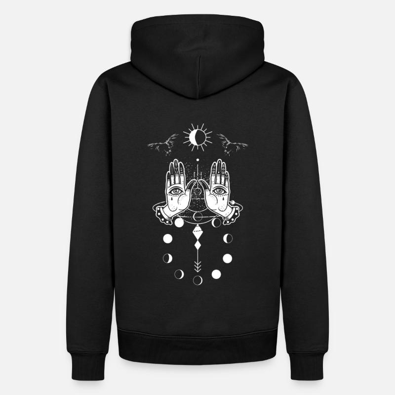 Hand Auge Hexerei Tarot - Männer Premium Bio Hoodie - Schwarz
