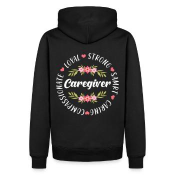 Pfleger geschenk. - Männer Premium Bio Hoodie - Schwarz - Hinten - Nico (187cm)