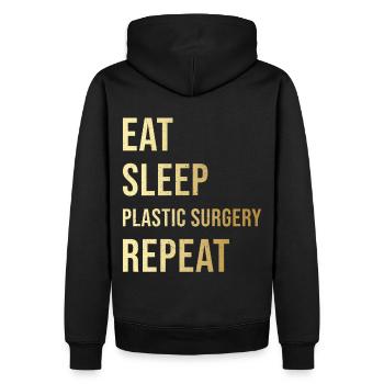 Cadeau de chirurgien esthétique - Sweat à capuche Premium bio Homme - noir - Dos - Nico (187cm)