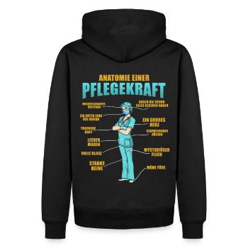 Infirmière Anatomie - Sweat à capuche Premium bio Homme - noir - Dos - Nico (187cm)