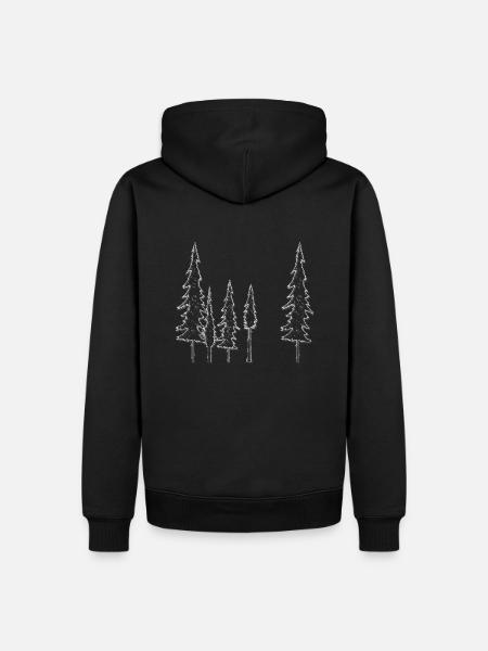 Trees Forest - Men’s Premium Organic Hoodie - black