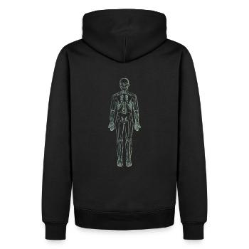 Anatomie Lineart - Sweat à capuche Premium bio Homme - noir - Dos - Nico (187cm)