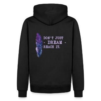Motivation Dire rêves - Sweat à capuche Premium bio Homme - noir - Dos - Nico (187cm)