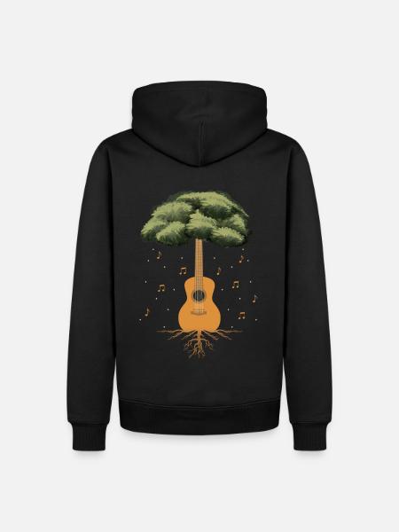 Guitar Tree - Men’s Premium Organic Hoodie - black