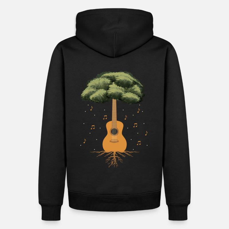 Arbre de guitare - Sweat à capuche Premium bio Homme - noir