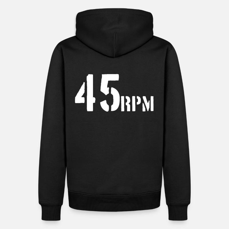 Vinyle 45 tours - Sweat à capuche Premium bio Homme - noir