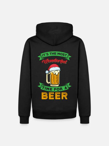 Christmas Beer - Men’s Premium Organic Hoodie - black