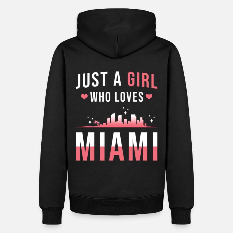 Miami - Männer Premium Bio Hoodie - Schwarz