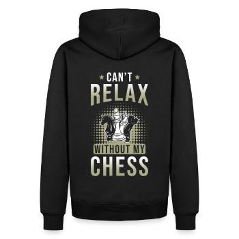 Schach Geschenk - Männer Premium Bio Hoodie - Schwarz - Hinten - Nico (187cm)
