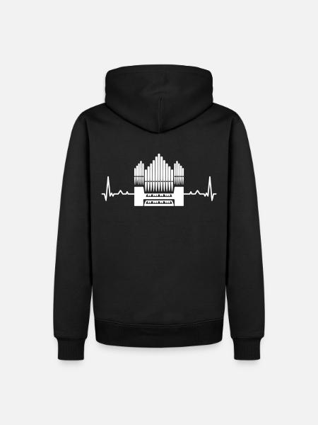 Organ Heartbeat - Men’s Premium Organic Hoodie - black