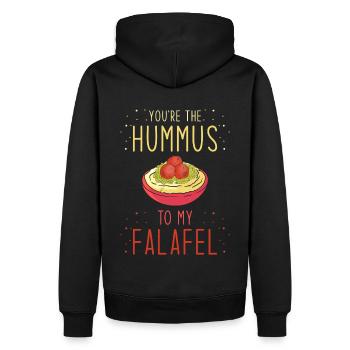 Houmous Falafel - Sweat à capuche Premium bio Homme - noir - Dos - Nico (187cm)