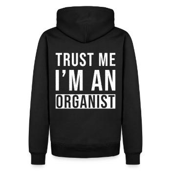 Organist Geschenk - Männer Premium Bio Hoodie - Schwarz - Hinten - Nico (187cm)