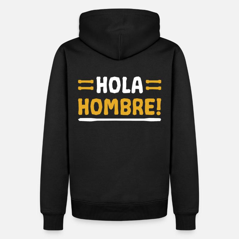 Hola Hombre - Männer Premium Bio Hoodie - Schwarz