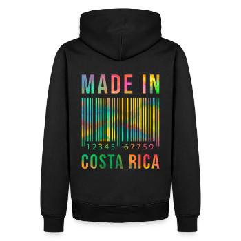 Costa Rica né Made in Costa Rica - Sweat à capuche Premium bio Homme - noir - Dos - Nico (187cm)