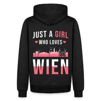 Vienne - Sweat à capuche Premium bio Homme - noir - Dos - Nico (187cm)