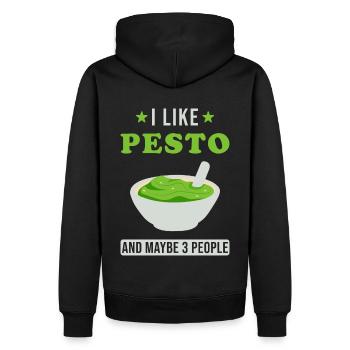 Pesto - Männer Premium Bio Hoodie - Schwarz - Hinten - Nico (187cm)