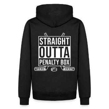 Eishockey - Männer Premium Bio Hoodie - Schwarz - Hinten - Nico (187cm)