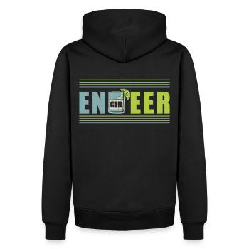 Ingénieur - Sweat à capuche Premium bio Homme - noir - Dos - Nico (187cm)