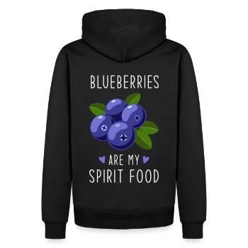 Aliments spiritueux aux bleuets - Sweat à capuche Premium bio Homme - noir - Dos - Nico (187cm)