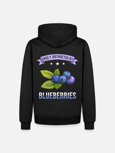 Blueberries saying - Men’s Premium Organic Hoodie - black