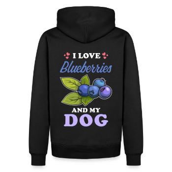 Les bleuets et les chiens disent - Sweat à capuche Premium bio Homme - noir - Dos - Nico (187cm)