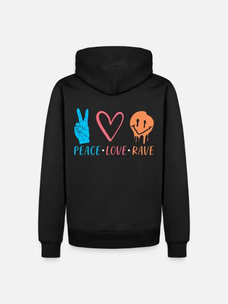 Rave - Men’s Premium Organic Hoodie - black