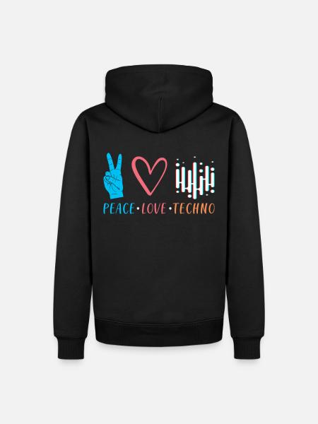 Techno - Men’s Premium Organic Hoodie - black
