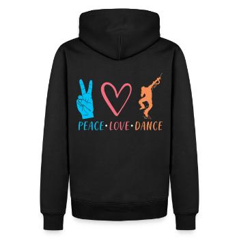 Cadeau danseur dansant - Sweat à capuche Premium bio Homme - noir - Dos - Nico (187cm)